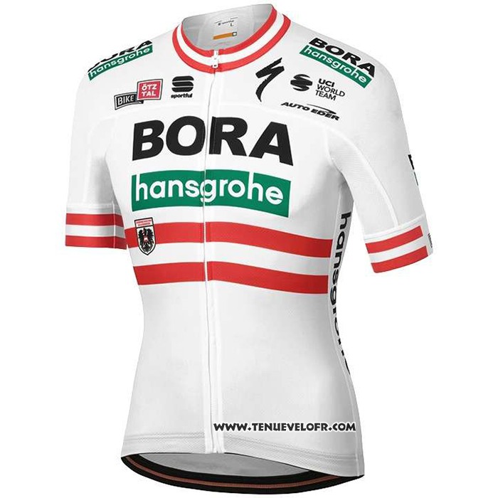 2020 Maillot Ciclismo Bora Champion L'autriche Manches Courtes et Cuissard